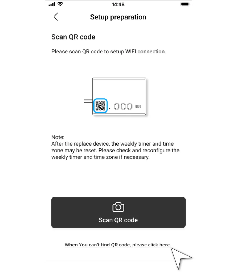 Comfort Cloud - tryk på linket hvis du ikke kan finde QR-koden